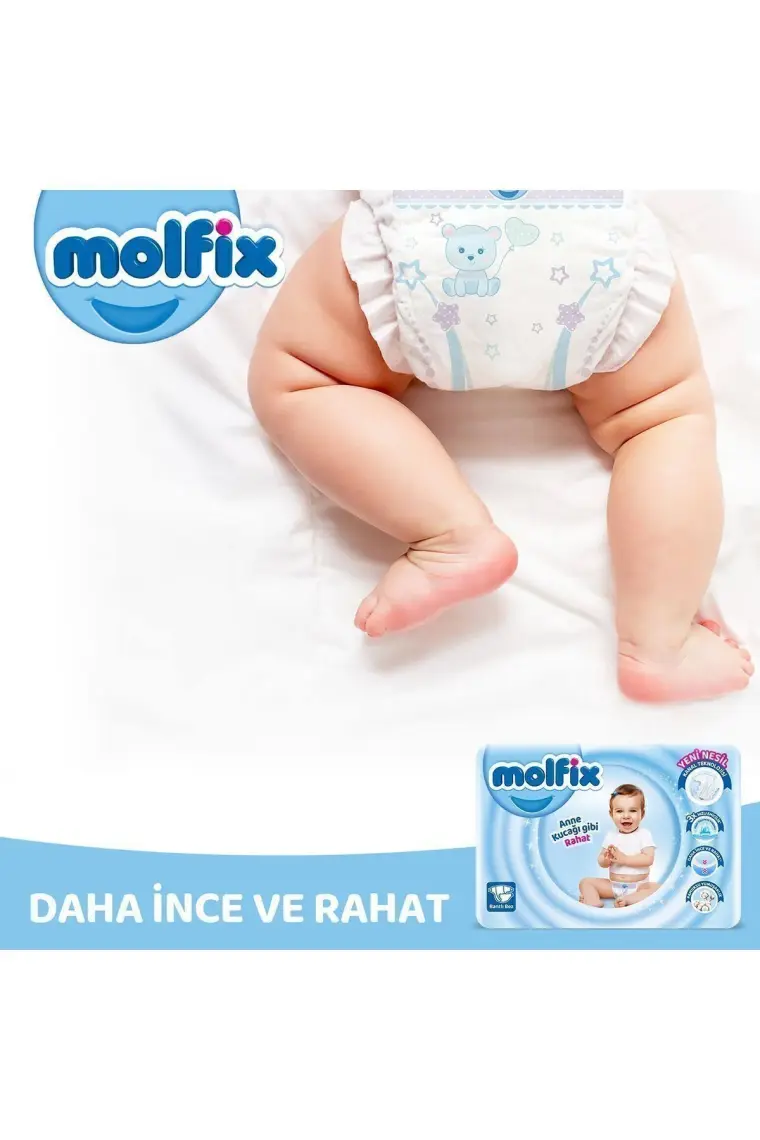 Molfix Bebek Bezi 6 Beden E.large Hiper Ekonomi Paketi 124 Adet
