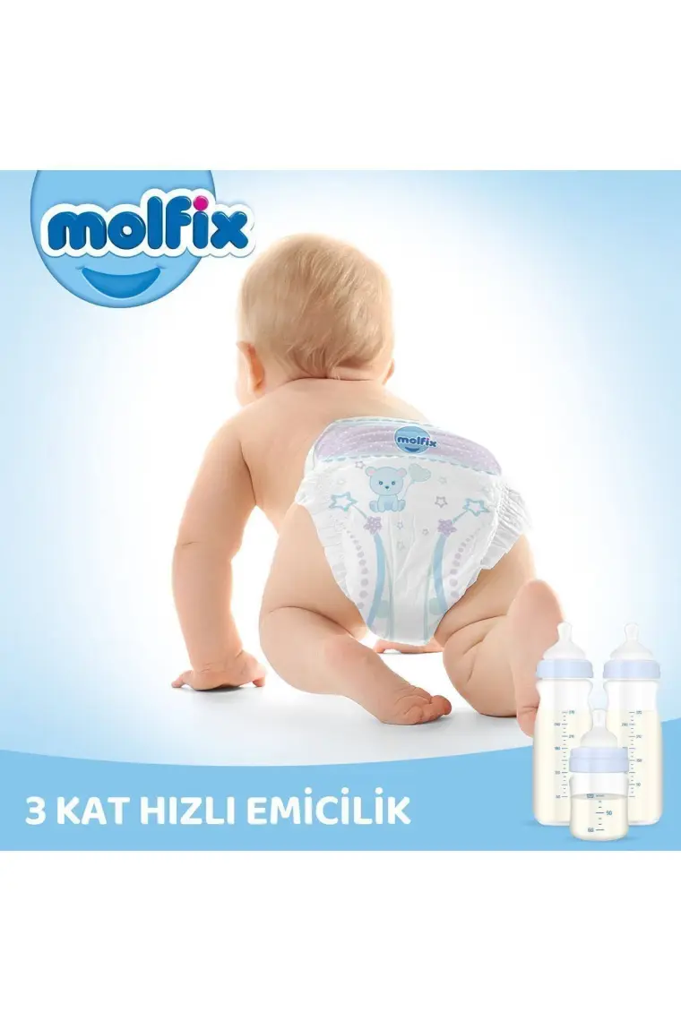 Molfix Bebek Bezi 6 Beden E.large Hiper Ekonomi Paketi 124 Adet