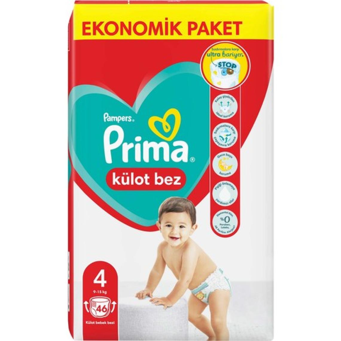 Prima Külot Bebek Bezi 4 Beden 46 Adet Ekonomik Paket