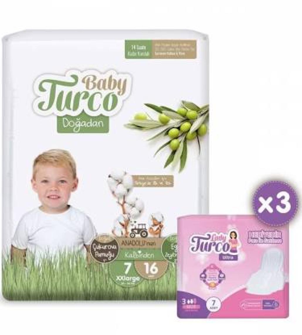 Baby Turco Doğadan 7 Numara Xxlarge 32 Adet
