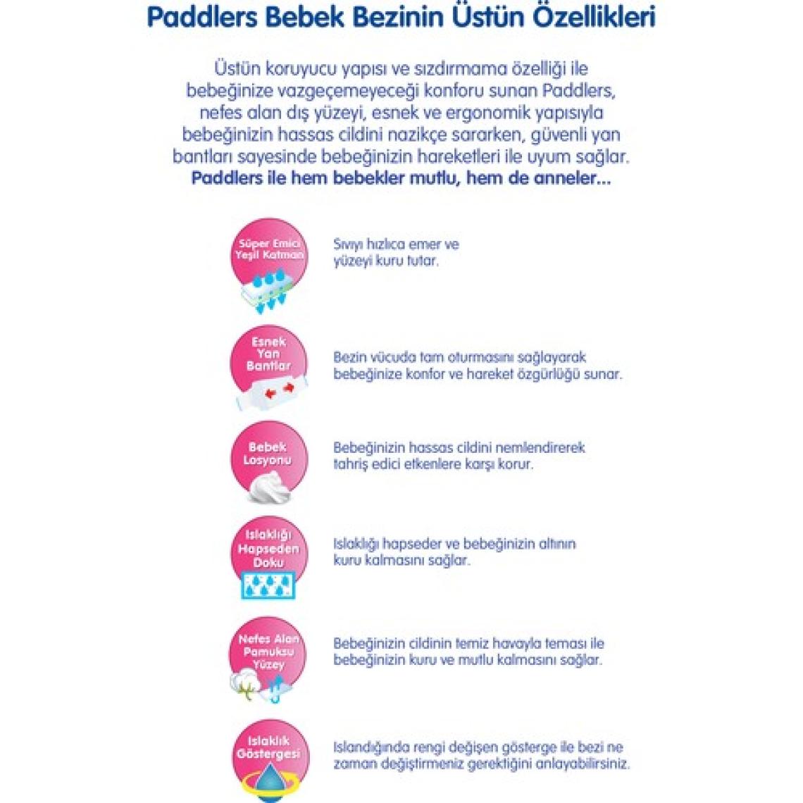 Paddlers 3 Numara Midi 160 Adet Aylık Paket Bebek Bezi