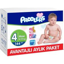 Paddlers 4 Numara Maxi 144'lü Aylık Paket Bebek Bezi