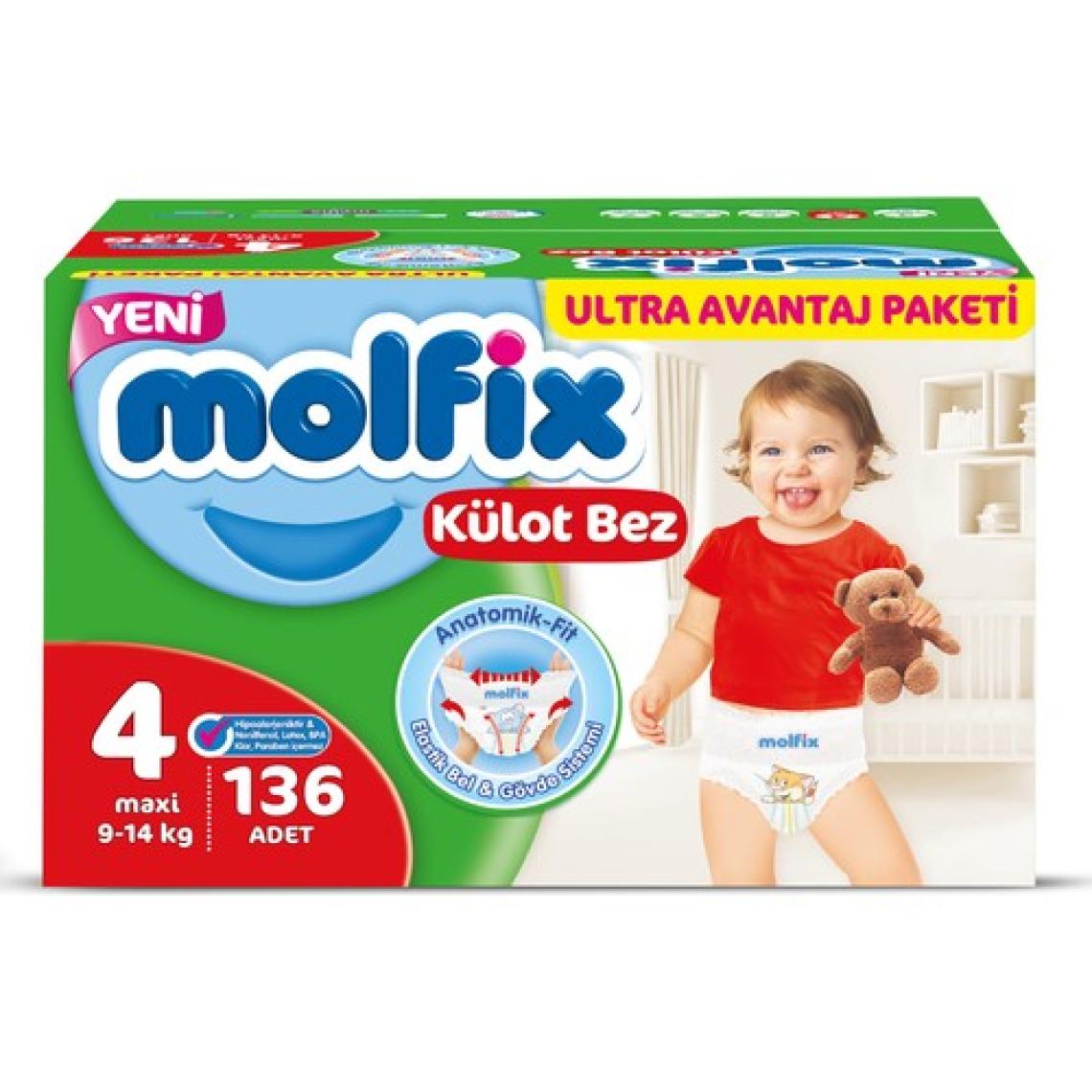 Molfix 4 Numara Maxi 136'lı Külot Bez