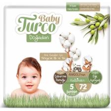 Baby Turco Doğadan 5 Numara Junior 72'li Bebek Bezi