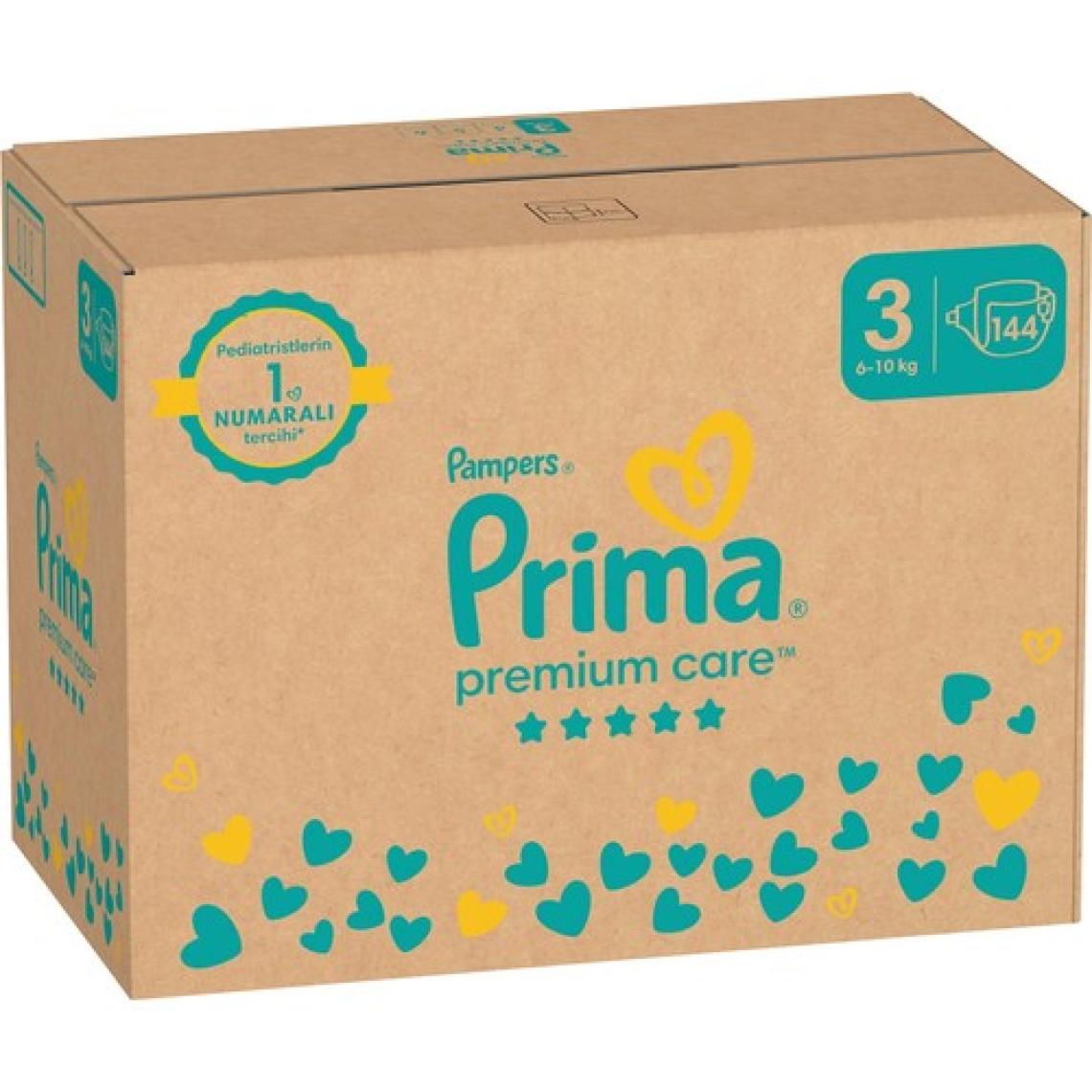 Prima Premium Care 3 Numara Midi 144'lü Bebek Bezi
