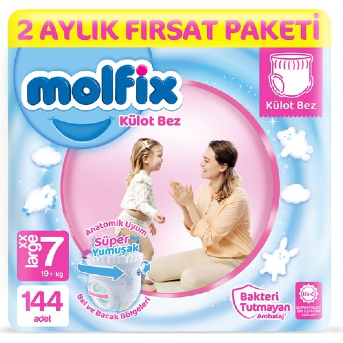 Molfix Külot Bez 7 Beden XX Large 2 Aylık Fırsat Paketi 144 adet