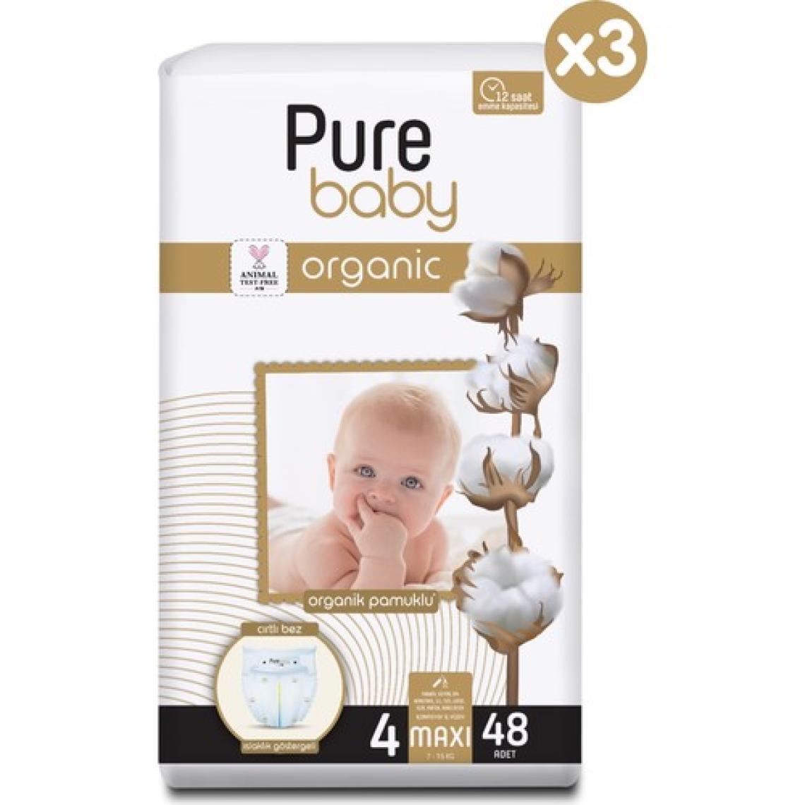 Pure Baby 4 Numara Maxi 144'lü Bebek Bezi