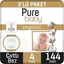 Pure Baby 4 Numara Maxi 144'lü Bebek Bezi