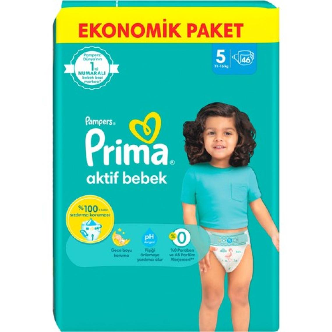 Prima Bebek Bezi Aktif Bebek 6 Beden 40 Adet Ekstra Large Fırsat Paketi