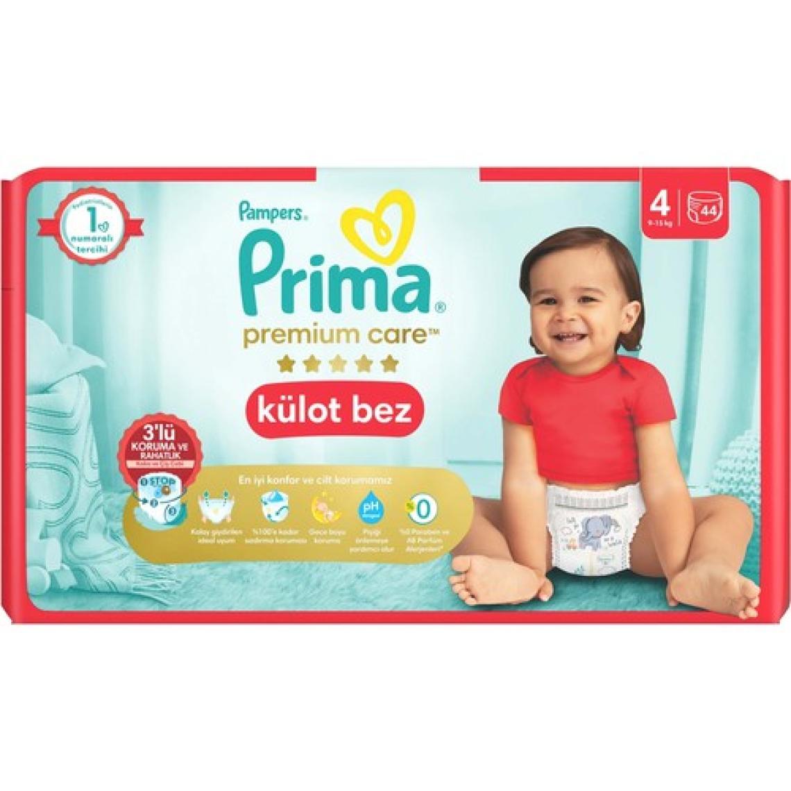 Prima Premium Care Külot Bebek Bezi 4 Numara 44 Adet Maxi İkiz Paket