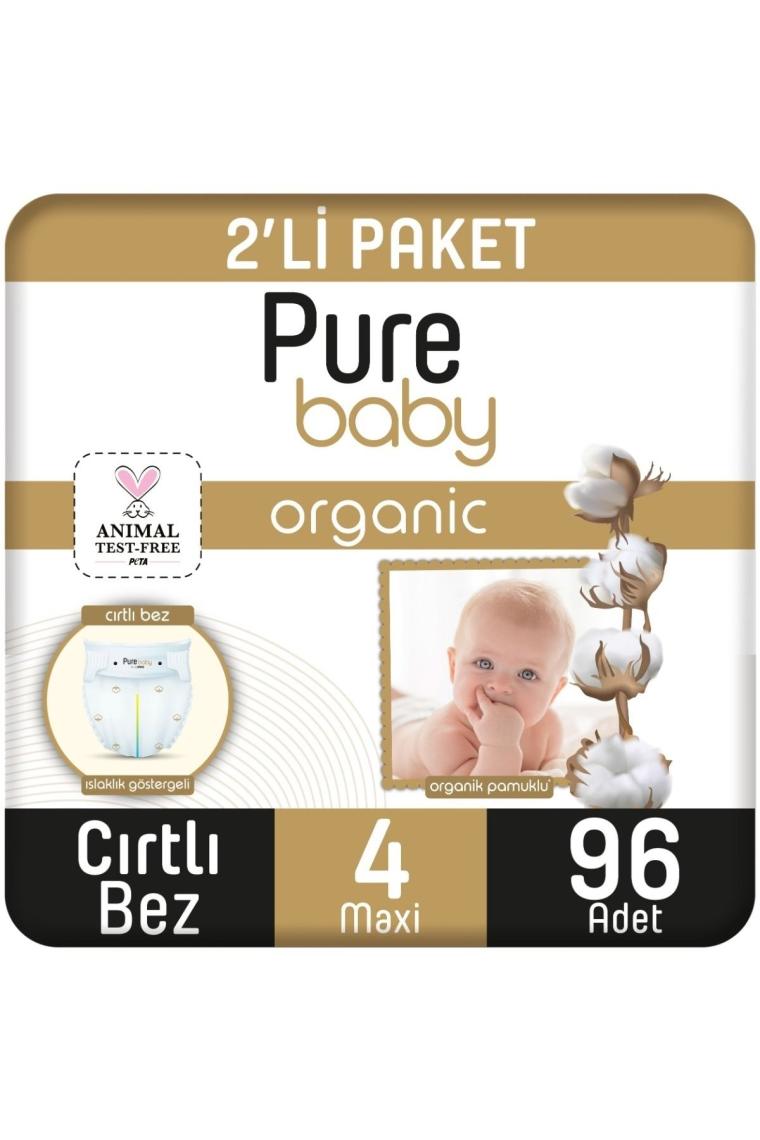 Pure Baby 4 Numara Maxi 96'lı Bebek Bezi