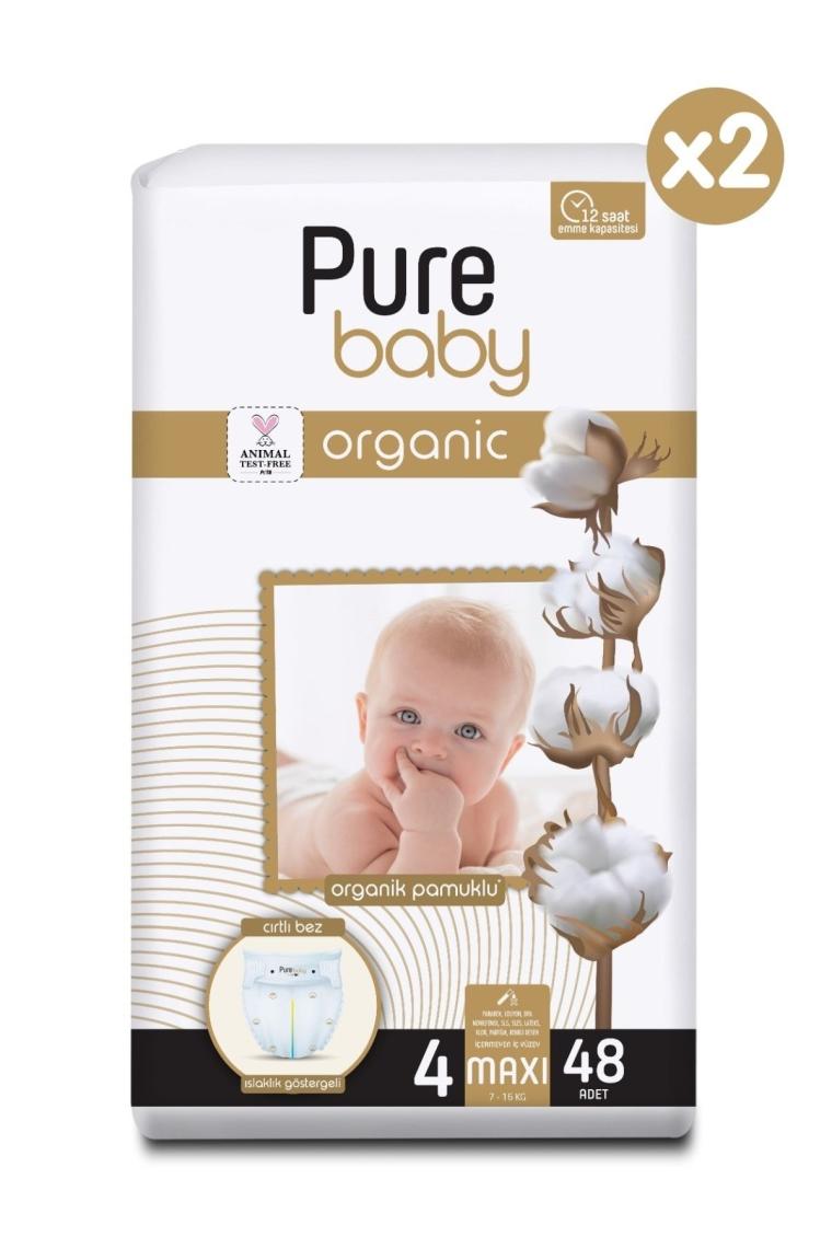 Pure Baby 4 Numara Maxi 96'lı Bebek Bezi
