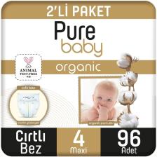 Pure Baby 4 Numara Maxi 96'lı Bebek Bezi
