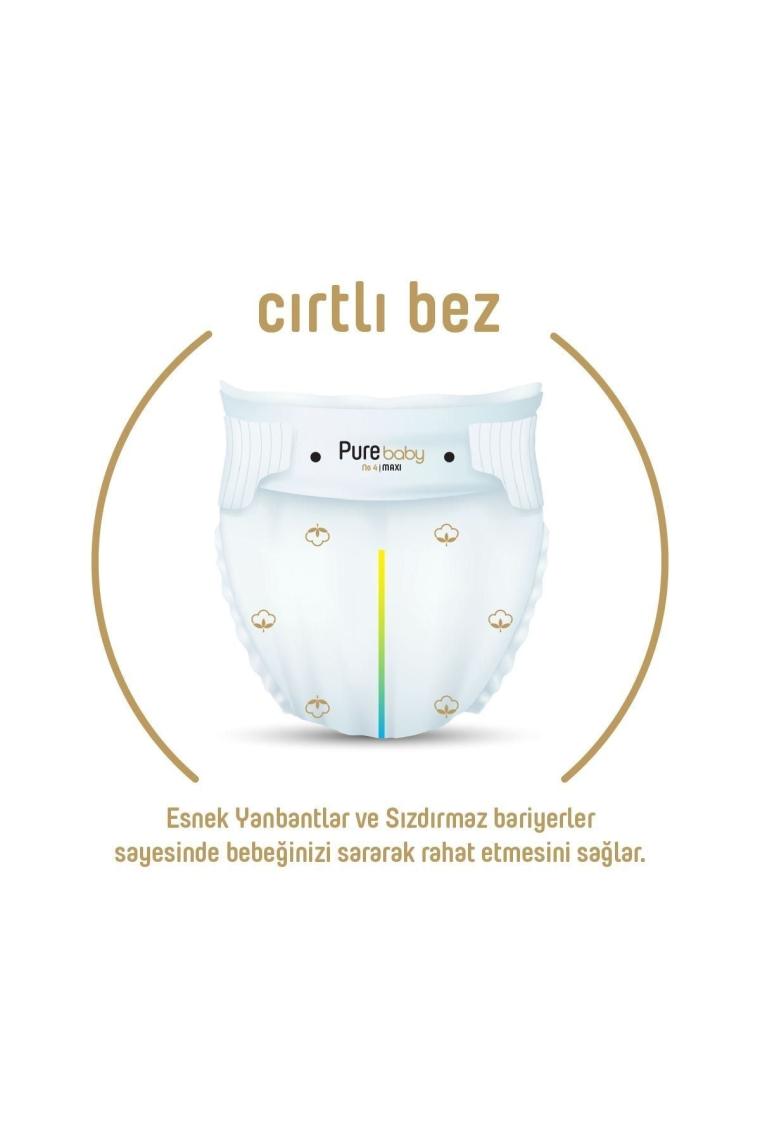Organik Pamuklu Cırtlı Bez 4'lü Paket 6 Numara Xlarge 128 Adet