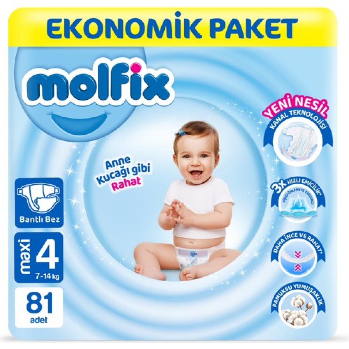Molfix 4 Beden Maxi 81'li Bebek Bezi