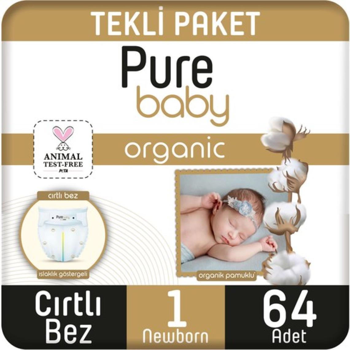 Pure Baby 1 Numara Yenidoğan 64'lü Bebek Bezi