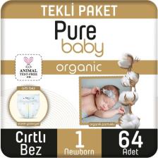Pure Baby 1 Numara Yenidoğan 64'lü Bebek Bezi