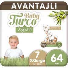Baby Turco Doğadan 7 Numara XX Large 64'lü Bebek Bezi