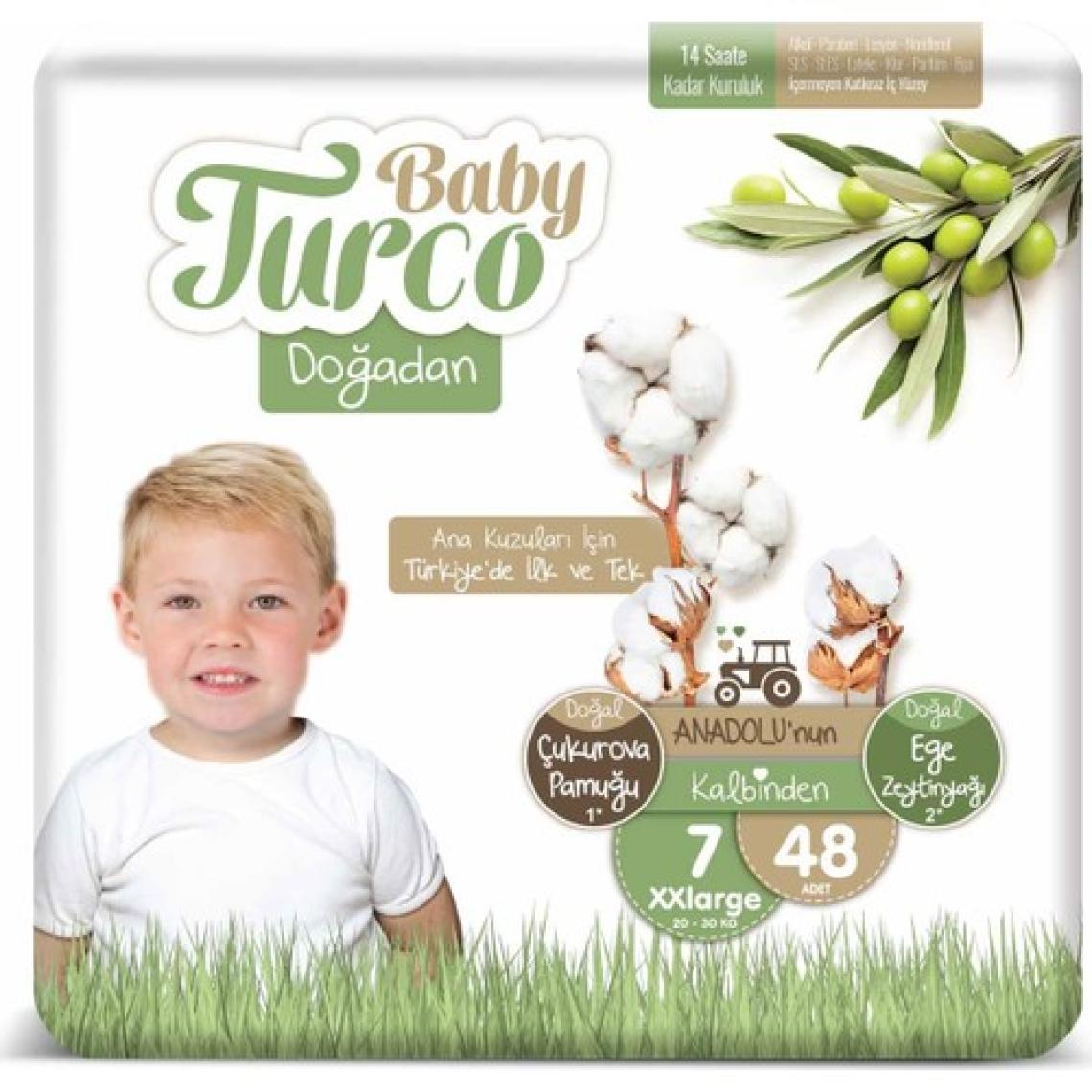 Baby Turco Doğadan 7 Numara XX Large 48'li Bebek Bezi