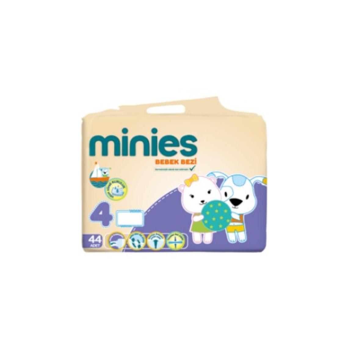 Minies Bebek Bezi Maxi 4 Beden 7-14 kg 2 x 44 88  Adet