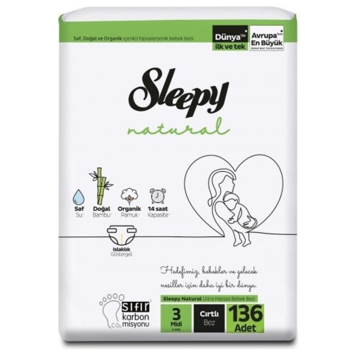 Sleepy Bebek Bezi 3 Numara Jumbo 136'LI
