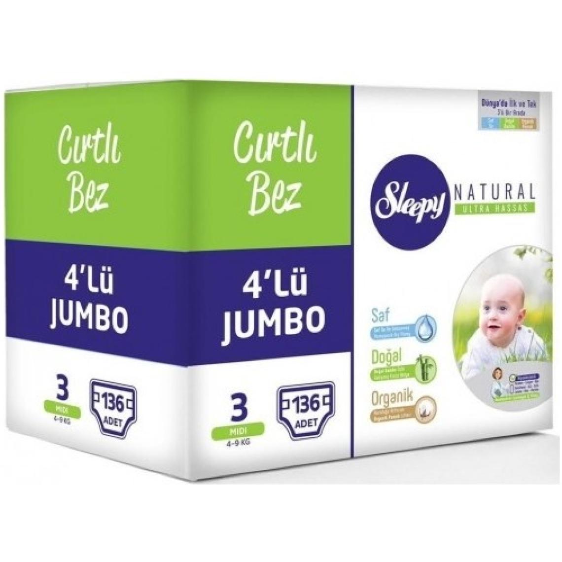 Sleepy Bebek Bezi 3 Numara Jumbo 136'LI