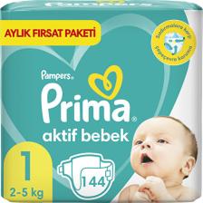 Prima Aktif 1 Numara Yenidoğan 144'lü Bebek Bezi