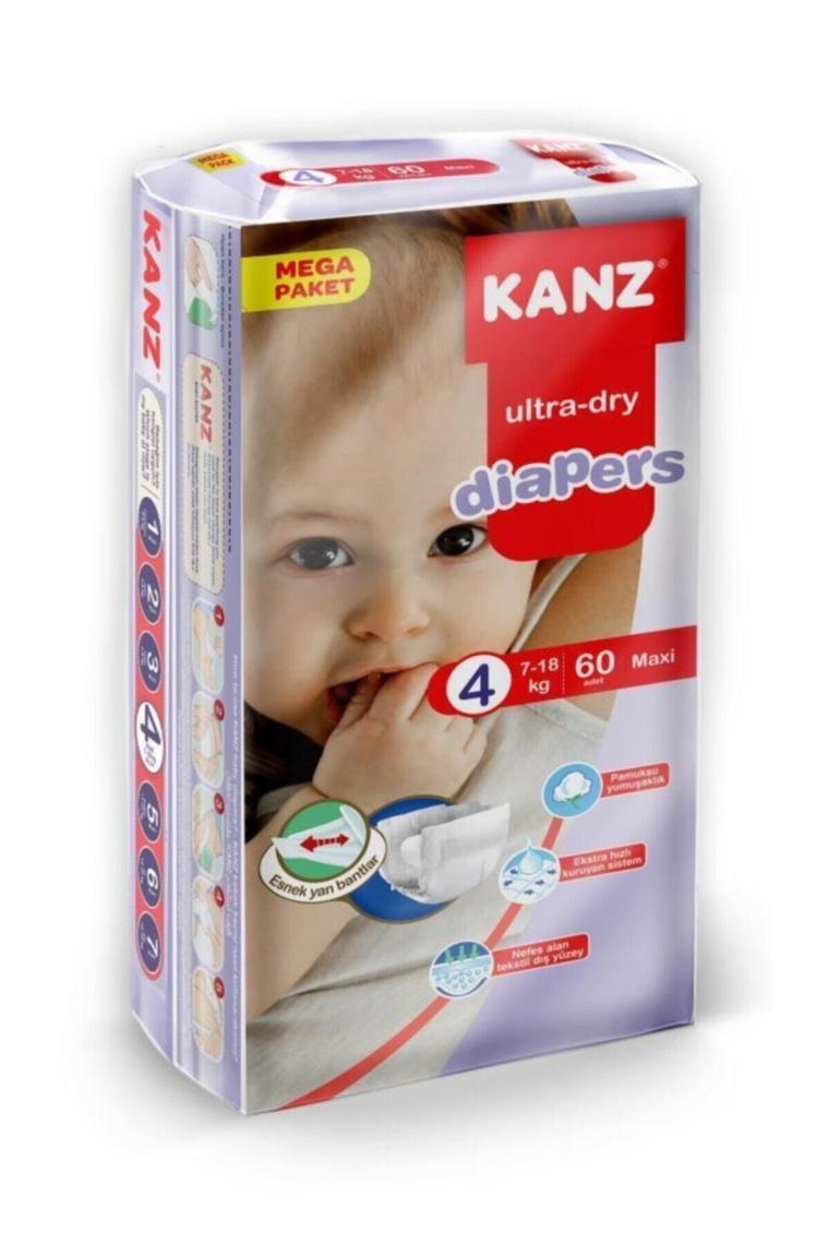 Kanz 4 Numara Maxi 60'lı Bebek Bezi