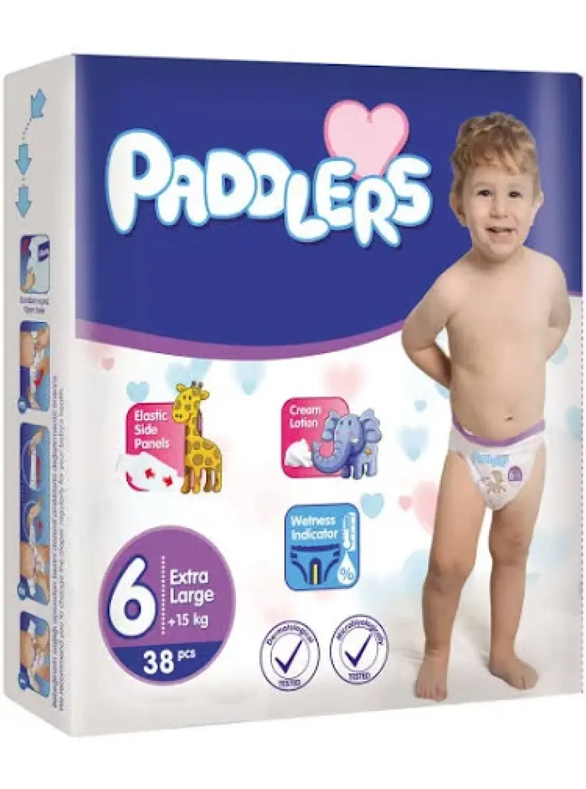 Paddlers 6 Numara X-Large 38 Adet (15+kg) Jumbo Paket