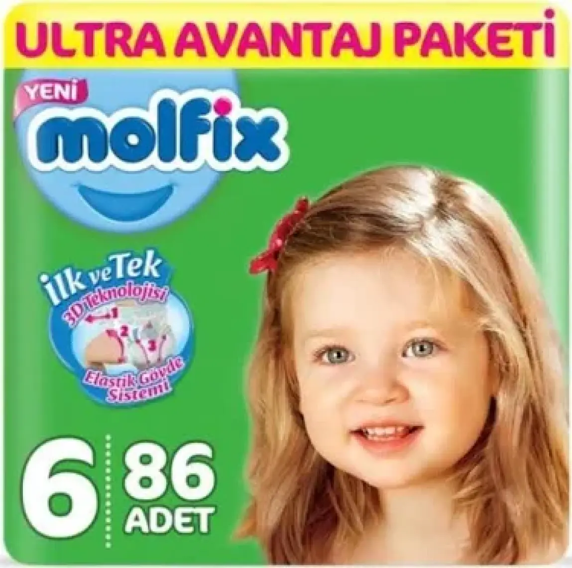 Molfix Bebek Bezi 6 Beden Extra Large Ultra Avantaj Paketi 86 adet