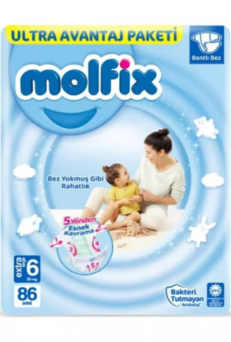 Molfix Bebek Bezi 6 Beden Extra Large Ultra Avantaj Paketi 86 adet