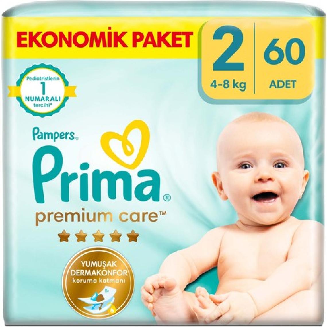 Prima Bebek Bezi Premium Care 2 Numara 60 Adet Ekonomik Paket