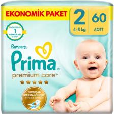 Prima Bebek Bezi Premium Care 2 Numara 60 Adet Ekonomik Paket