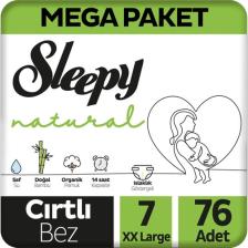 Sleepy Natural 7 Numara XX Large 76'lı Bebek Bezi
