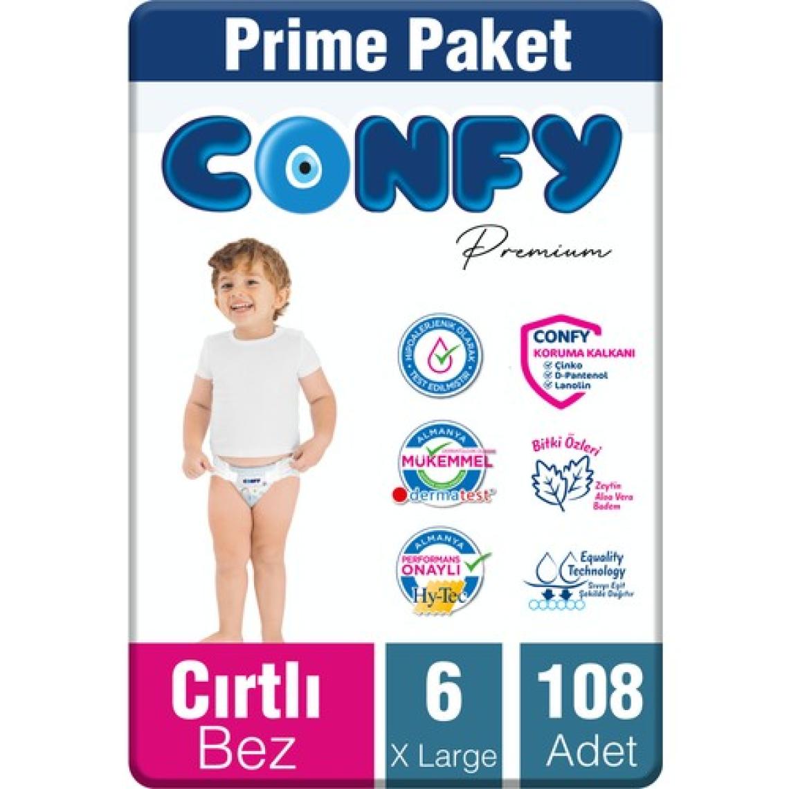 Confy Premium 6 Beden Extra Large 108'li Bebek Bezi