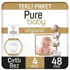 Pure Baby 4 Numara Maxi 48'li Bebek Bezi
