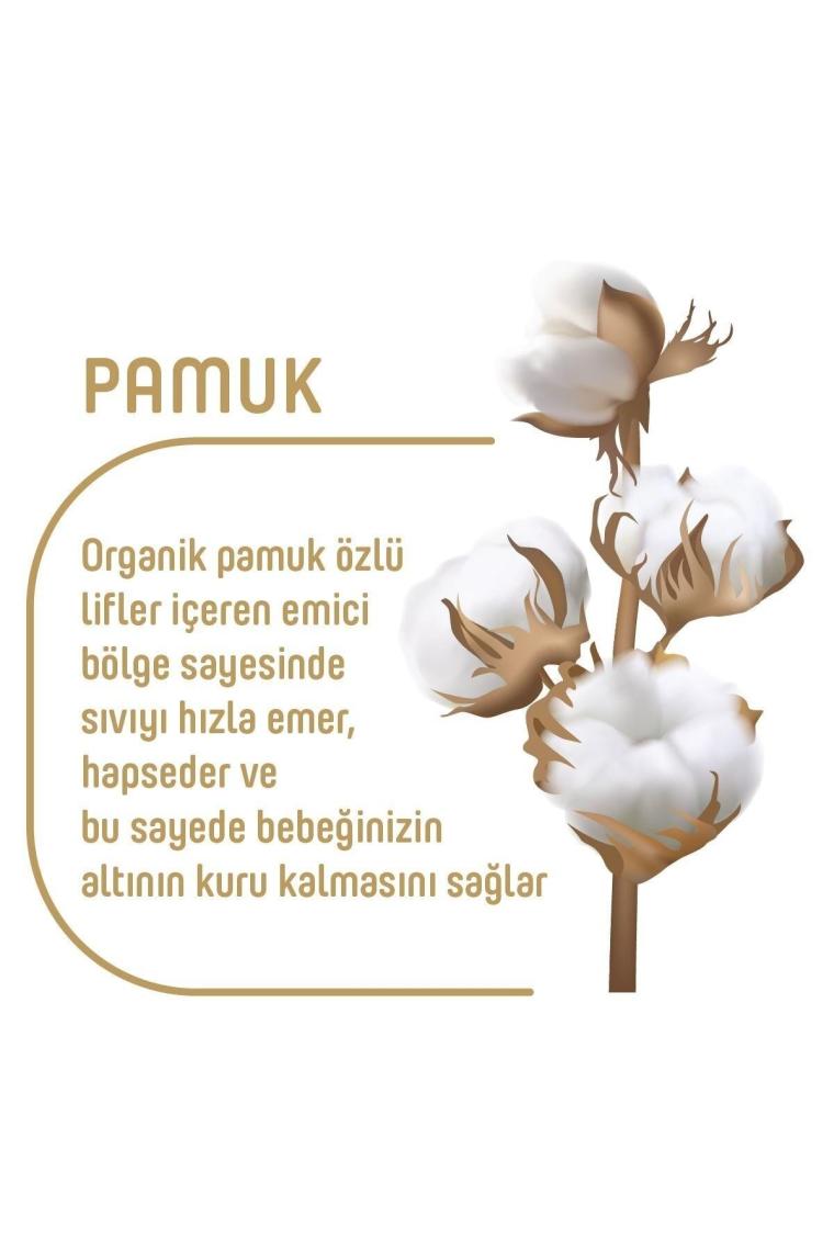 Pure Baby Organik Pamuklu Cırtlı Bez 4'lü Paket 5 Numara Junior 160 Adet