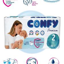 Confy Premium 2 Numara Mini 40'lı Bebek Bezi