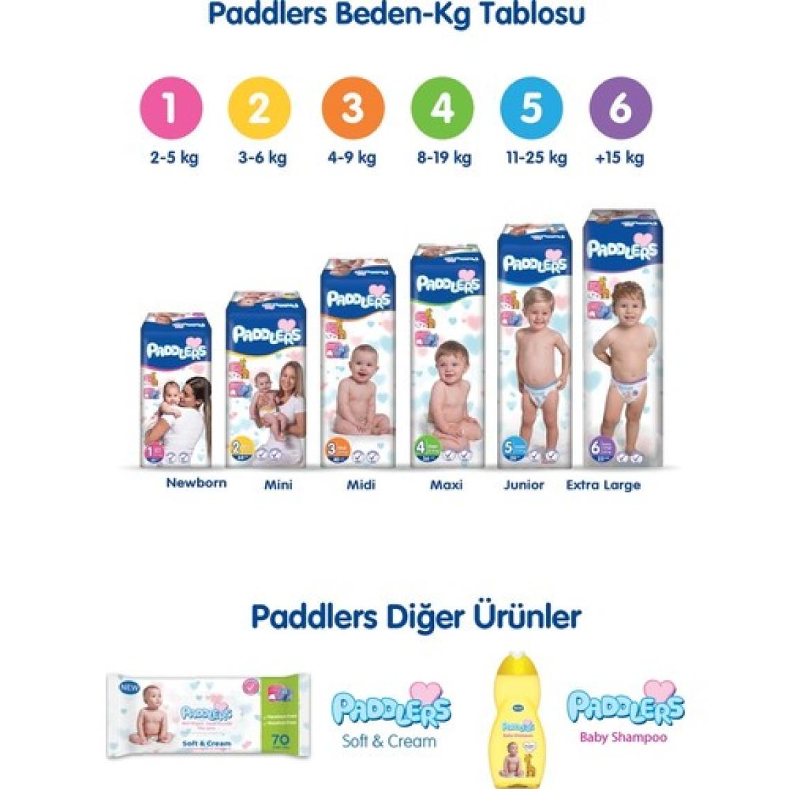 Paddlers 4 Numara Maxi 60'lı Jumbo Paket Bebek Bezi