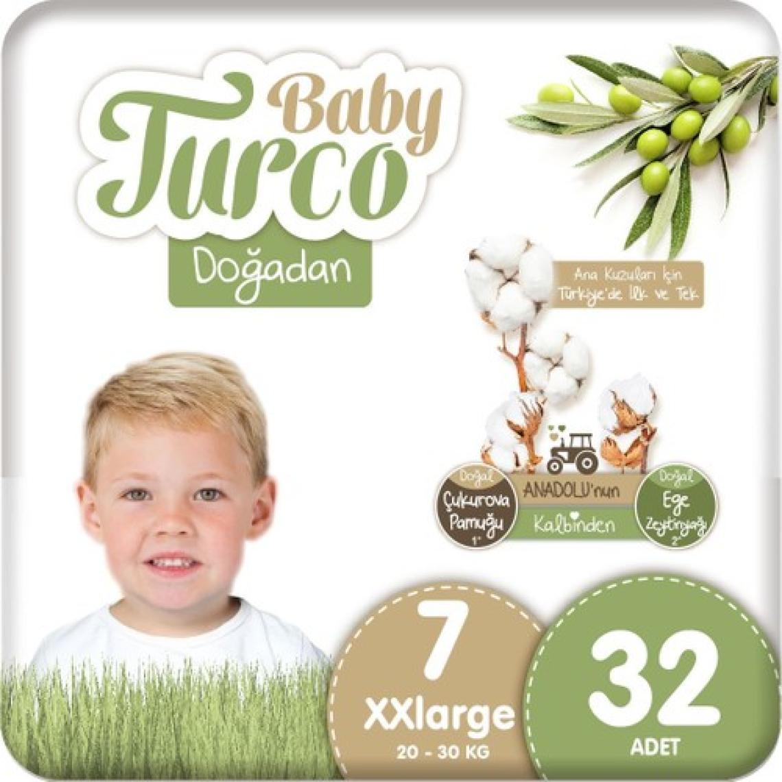 Baby Turco Doğadan 7 Numara XX Large 32'li Bebek Bezi