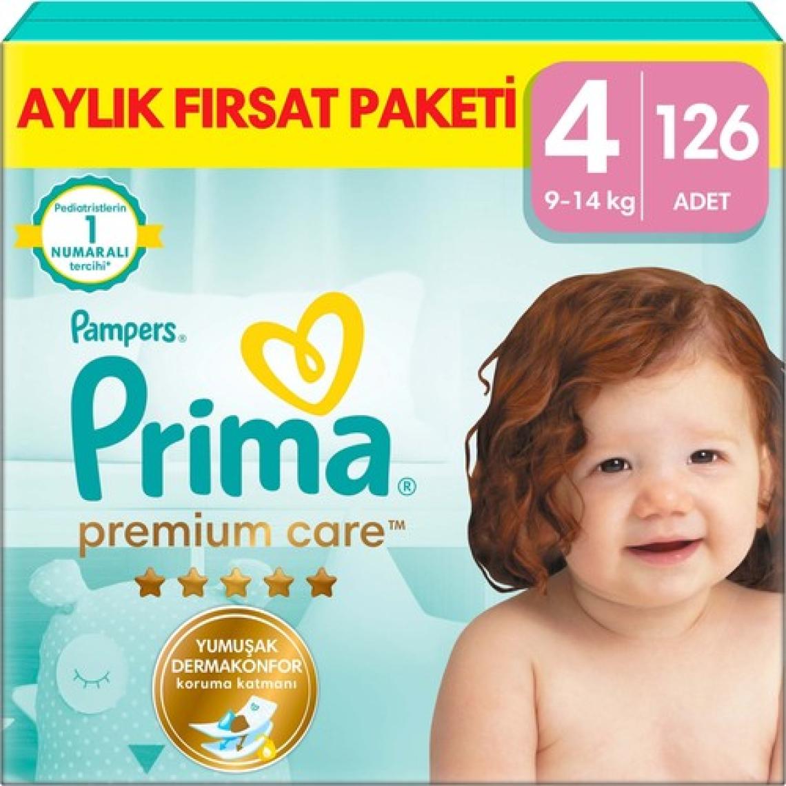 Prima Bebek Bezi Premium Care 4 Numara 126 Adet Aylık Fırsat Paketi