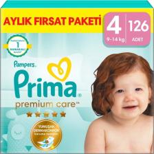 Prima Bebek Bezi Premium Care 4 Numara 126 Adet Aylık Fırsat Paketi