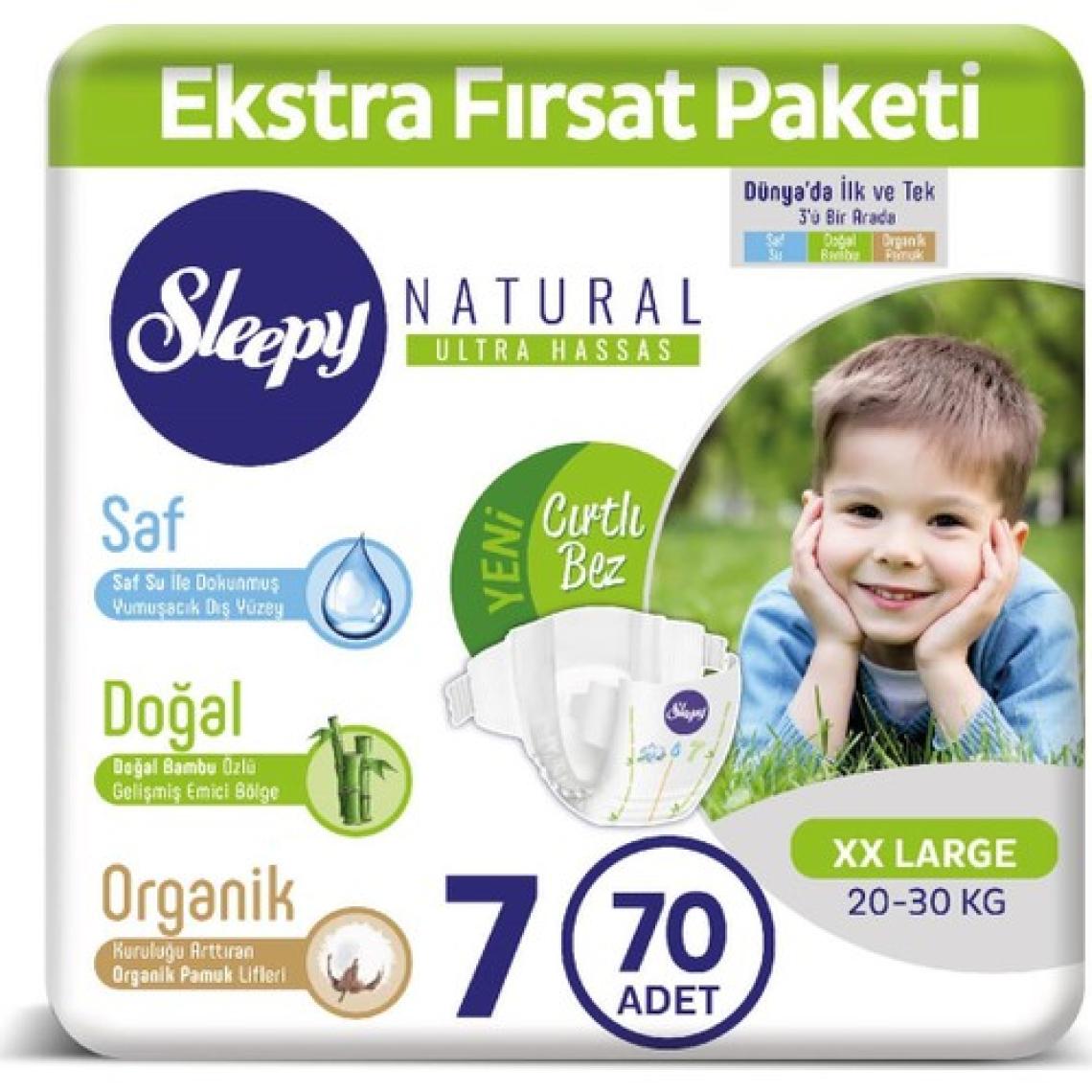 Sleepy Bebek Bezi Ekstra Fırsat Paketi 7 Numara 20 - 30 Kg XXLarge 70 Adet