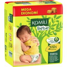 Komili Bebe 2 Numara Mini 78 Adet Bebek Bezi