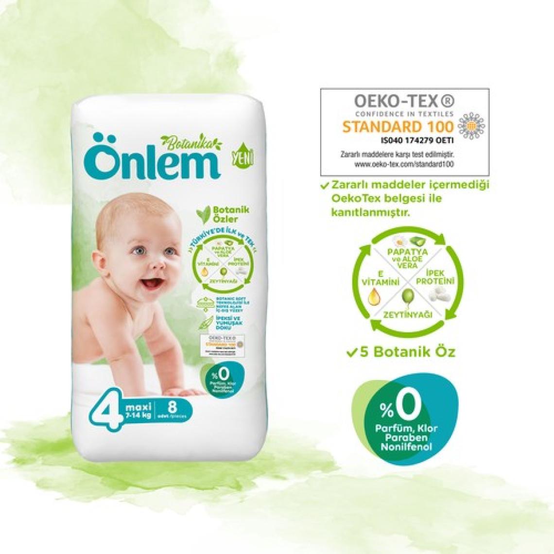 Önlem Botanika 4 Numara Maxi 8'li Deneme Paketi Bebek Bezi