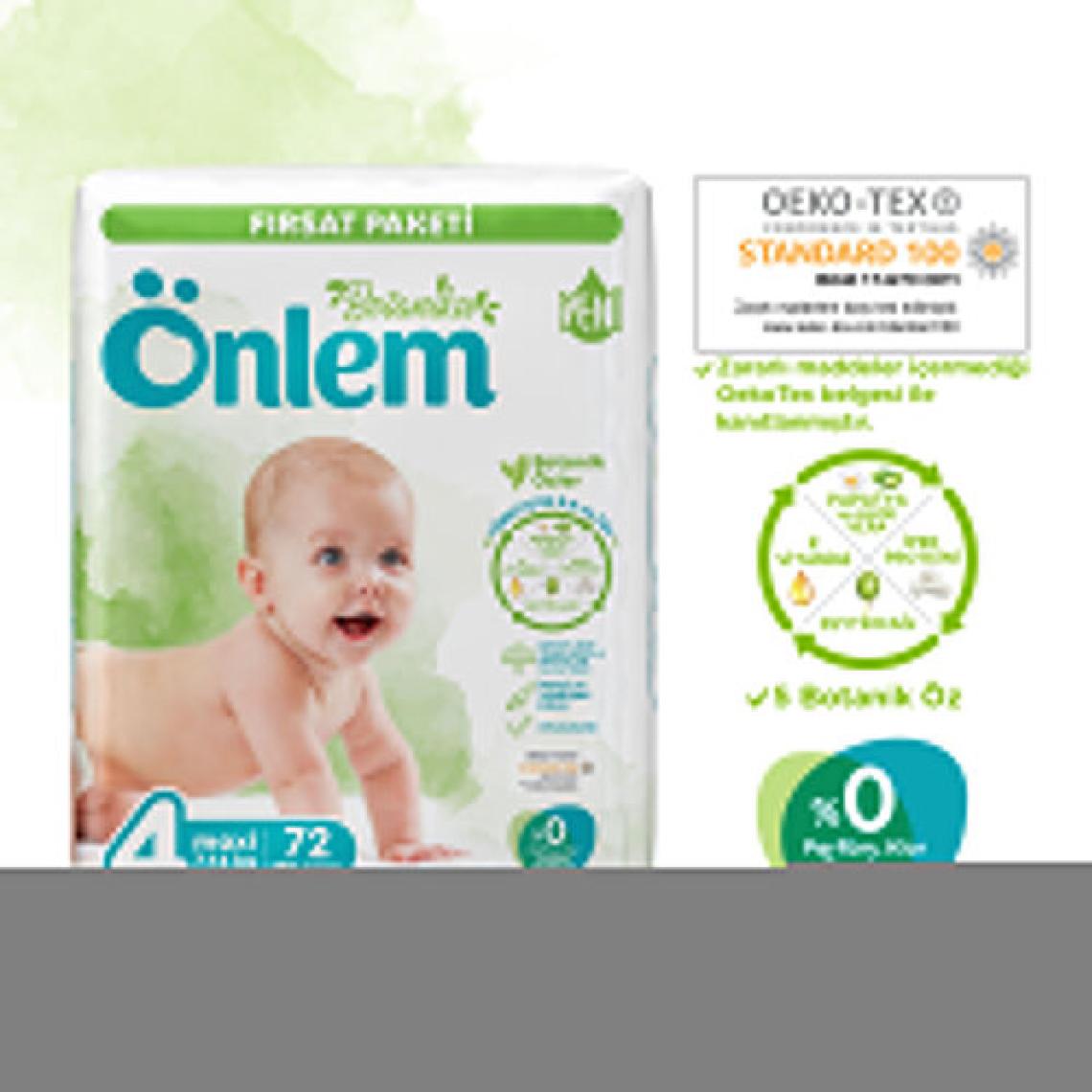 Önlem Botanika 4 Numara Maxi 8'li Deneme Paketi Bebek Bezi
