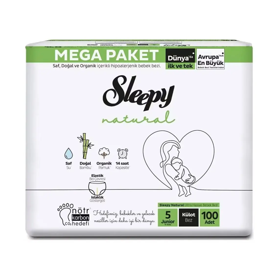 Sleepy Natural Gross Paket Külot Bez 5 Numara Junior 100 Adet