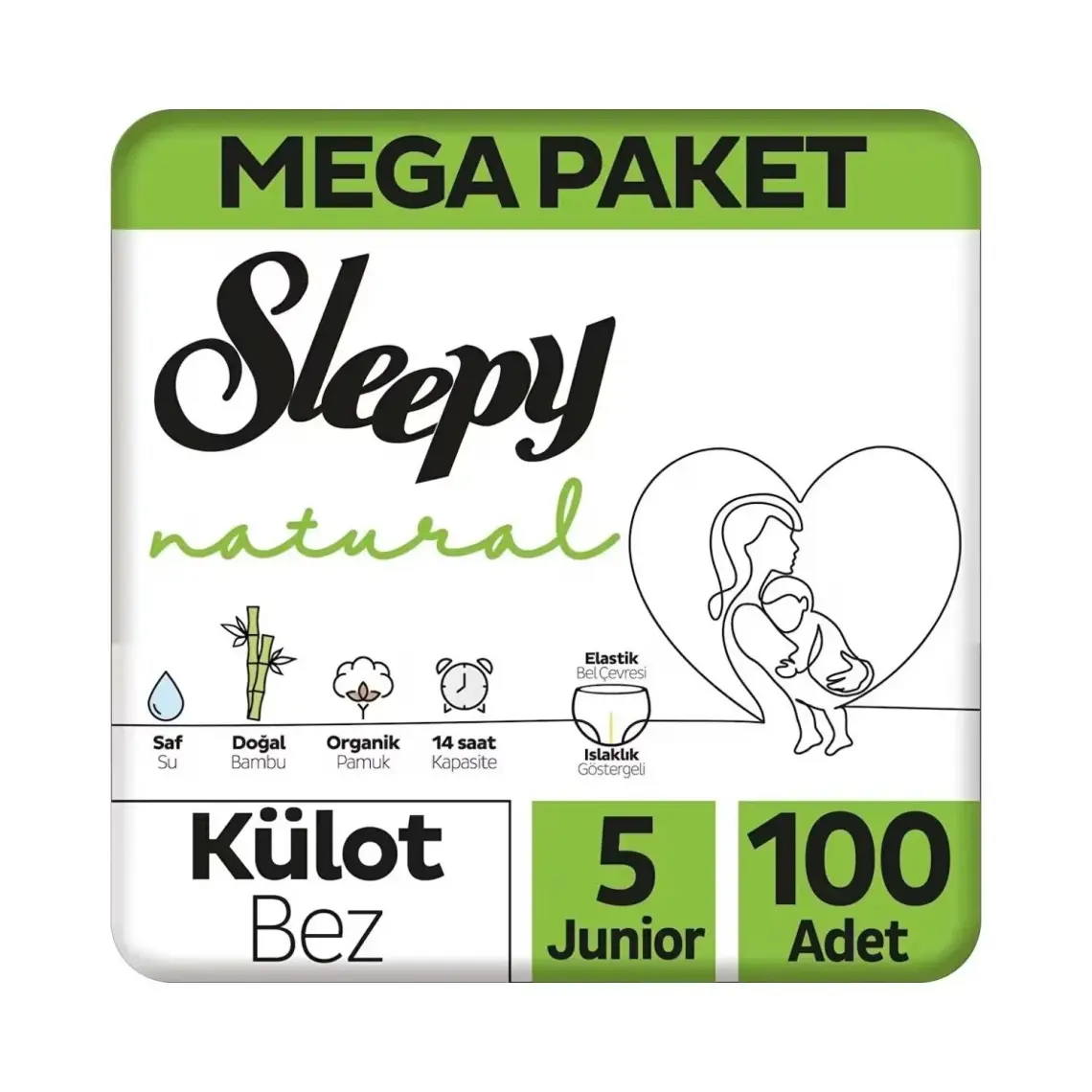 Sleepy Natural Gross Paket Külot Bez 5 Numara Junior 100 Adet