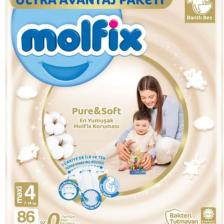 Molfix Pure&amp;Soft 4 Numara Maxi 86'lı Bebek Bezi