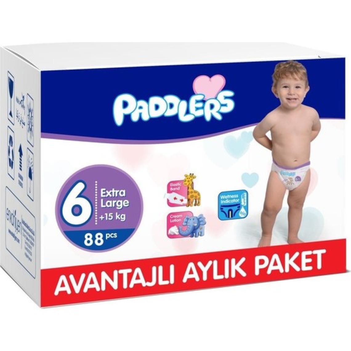 Paddlers 6 Numara Extra Large 88'li Aylık Paket Bebek Bezi